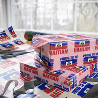 Proud To Be Haitian Wrapping Paper Roll Haiti Flag Heritage Pride