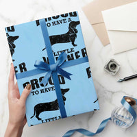 Proud to Have A Little Wiener Wrapping Paper Roll Funny Offensive Dachshund Retro 90s - Wonder Print Shop