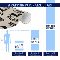 Proud to Have A Little Wiener Wrapping Paper Roll Funny Offensive Dachshund Retro 90s - Wonder Print Shop