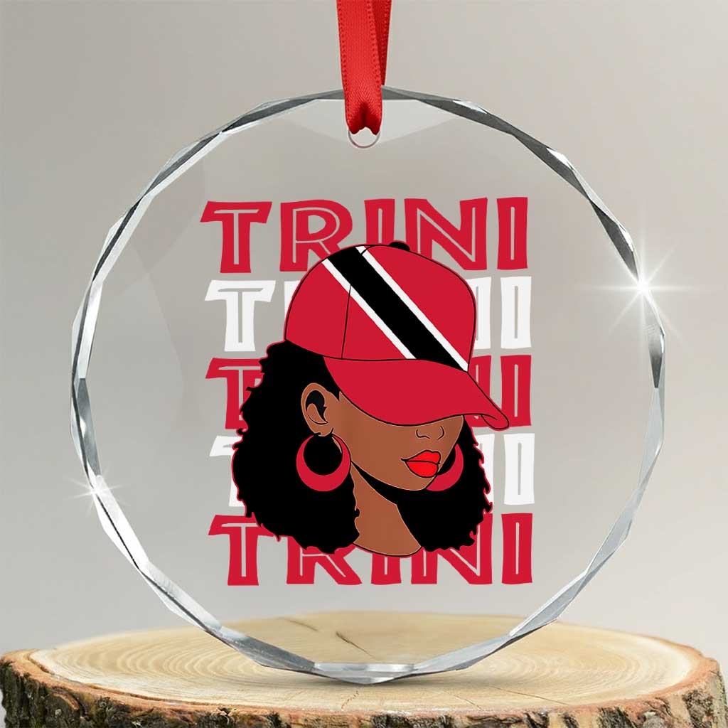 Proud Trini Afro Black Woman Crystal Glass Ornament Trinidad and Tobago Flag Pride TS10