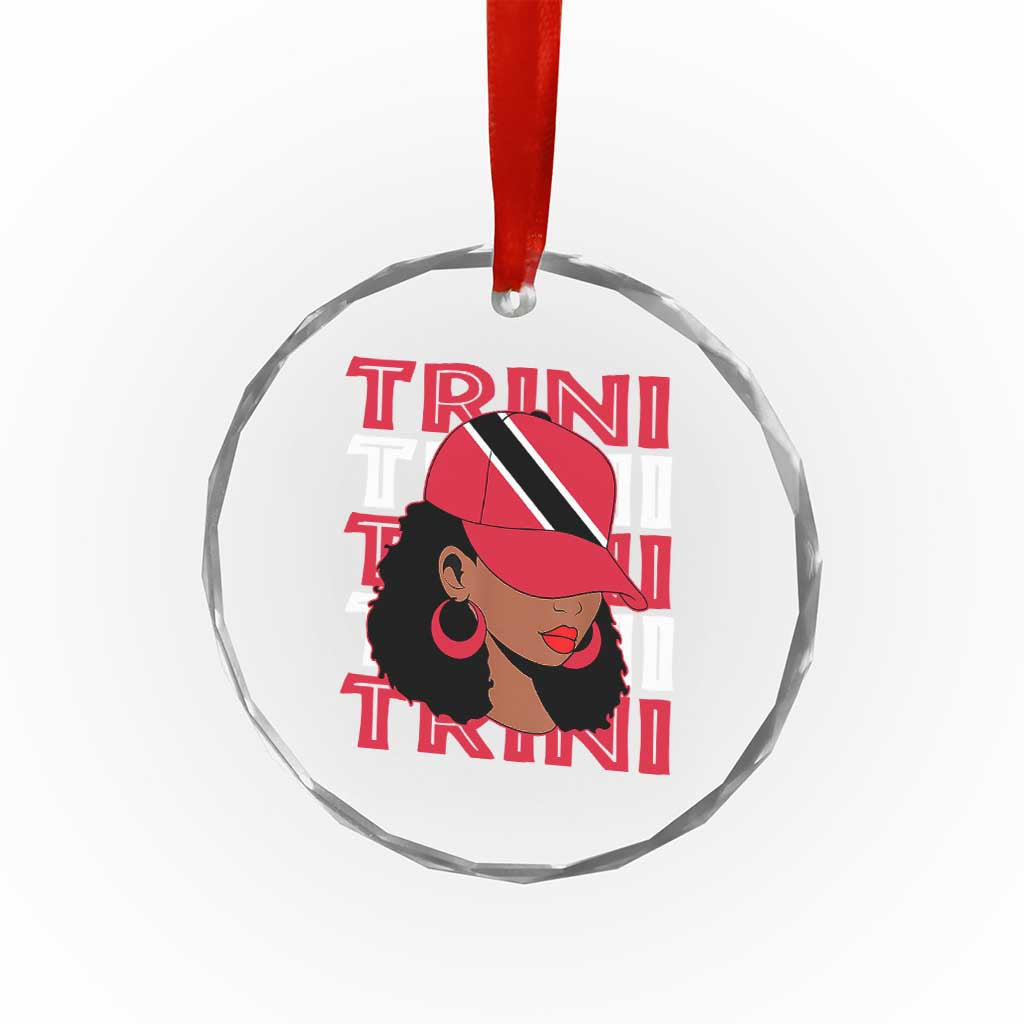 Proud Trini Afro Black Woman Crystal Glass Ornament Trinidad and Tobago Flag Pride TS10