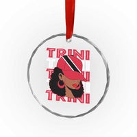 Proud Trini Afro Black Woman Crystal Glass Ornament Trinidad and Tobago Flag Pride TS10