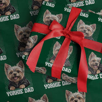 Proud Yorkshire Terrier Dad Wrapping Paper Roll Fathers Day Dog Lover Gift