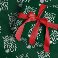 Puck Around And Find Out Wrapping Paper Roll Hockey Lover Gift - Wonder Print Shop