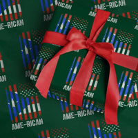 Puerto Rican American Flag Wrapping Paper Roll AME-RICAN Boricua Pride