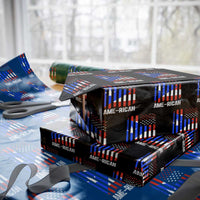 Puerto Rican American Flag Wrapping Paper Roll AME-RICAN Boricua Pride