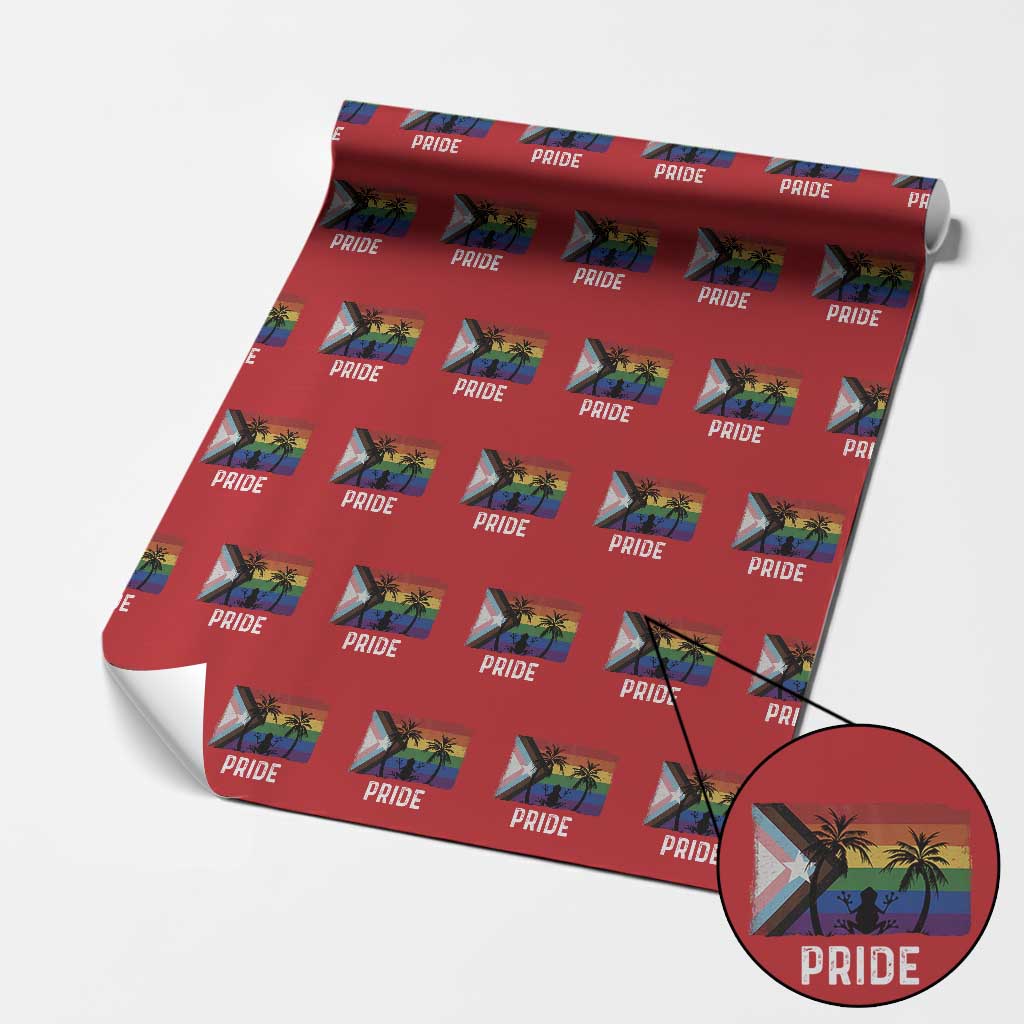 Puerto Rican LGBTQ Wrapping Paper Roll Boricua Rainbow Flag Pride