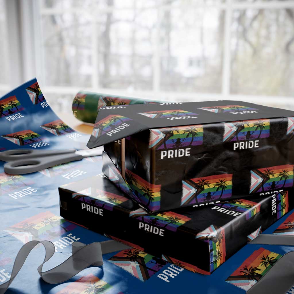 Puerto Rican LGBTQ Wrapping Paper Roll Boricua Rainbow Flag Pride