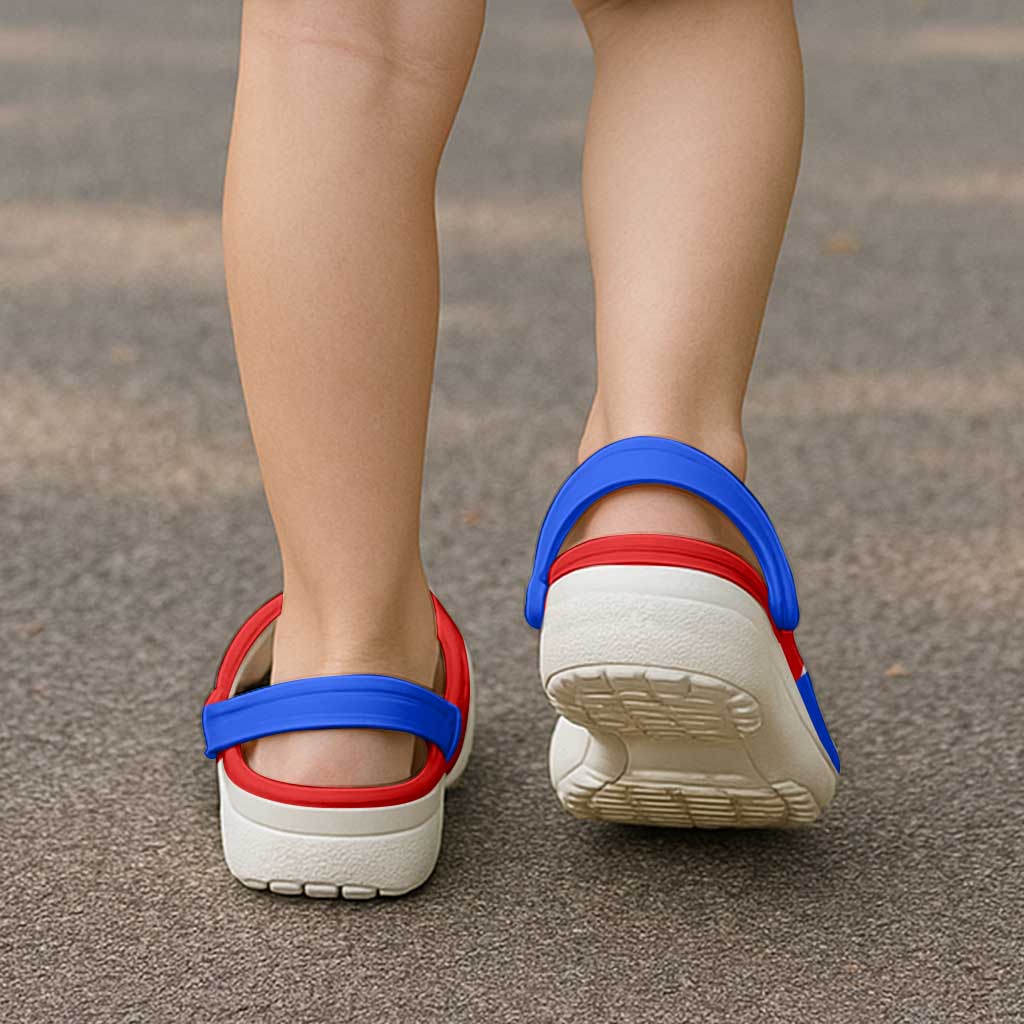 Puerto Rico Clogs Shoes Heritage Palette Flag-Inspired - Wonder Print Shop