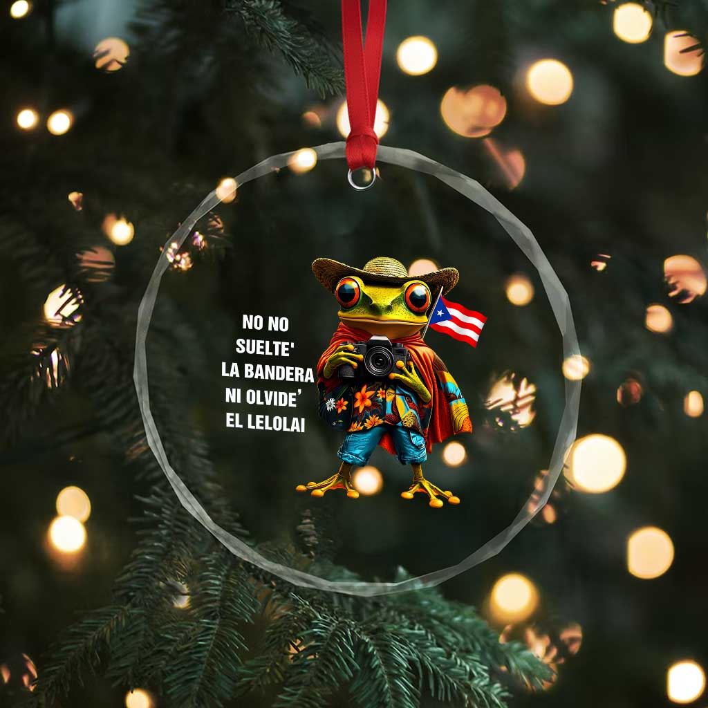 Puerto Rico Coqui' Crystal Glass Ornament Debí Tirar Más Fotos - Wonder Print Shop