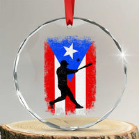 Puerto Rico Flag Baseball Crystal Glass Ornament Cool Distressed Jersey Gift Boricua Boys - Wonder Print Shop