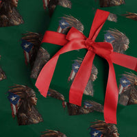 Puerto Rico Taino Warrior Woman Wrapping Paper Roll Boricua Pride