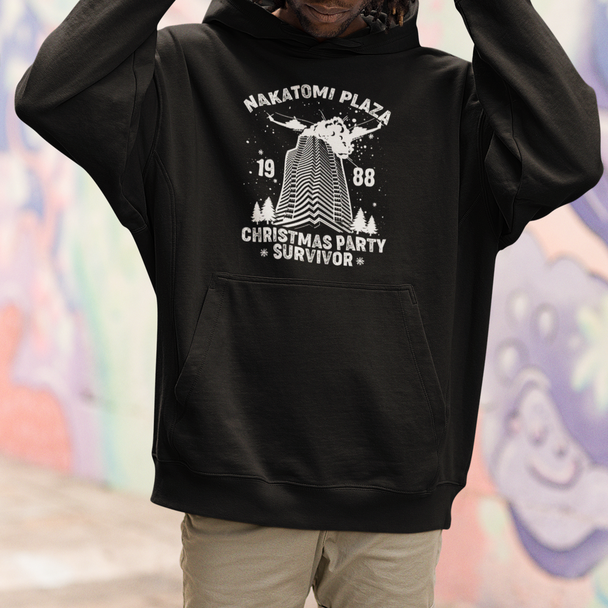 Nakatomi Plaza Hoodie Christmas Party 1988 Survivor - Wonder Print Shop