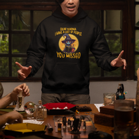 Funny Cat Karma Hoodie Dear Karma I Have List Of People You Missed Black Cat Witch - Wonder Print Shop