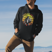 Funny Camping Hoodie Shuh Duh Fuh Cup Retro Funny Bigfoot Drinking Beer Camping - Wonder Print Shop