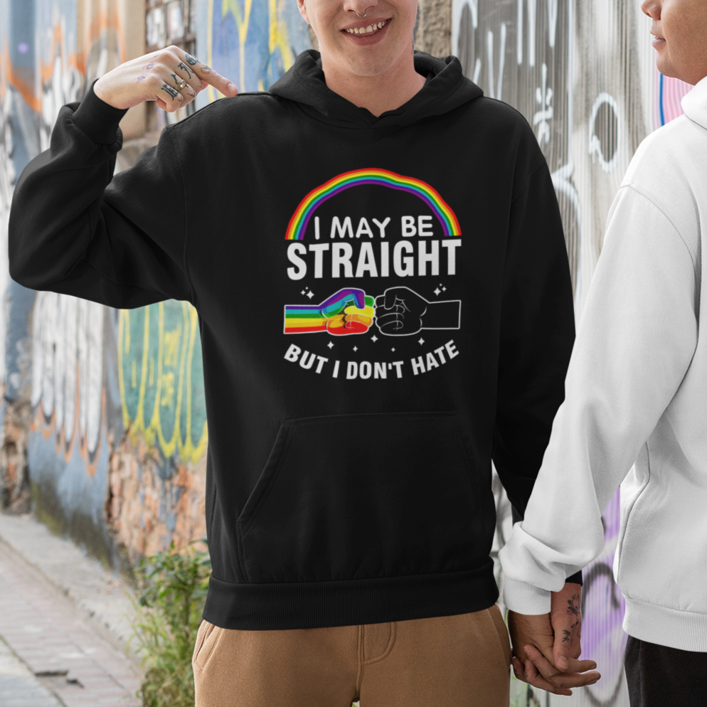 I May Be Straight But I Don't Hate LGBT Pride Hoodie - Wonder Print Shop