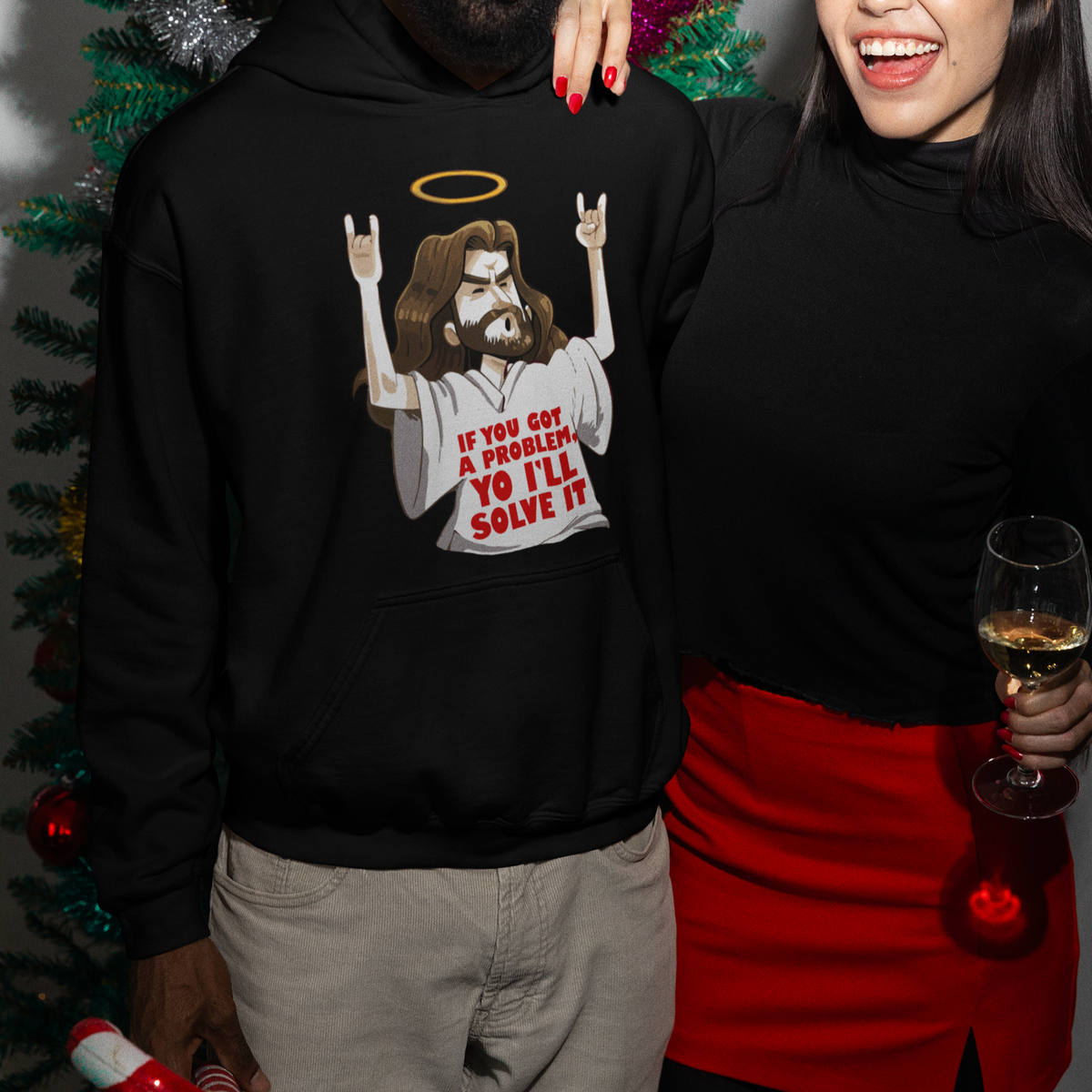 Jesus Meme Yo I'll Solve It If You Got A Problem Christian Hoodie - Wonder Print Shop