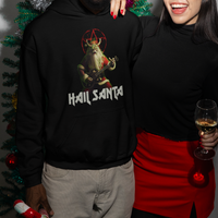 Hail Santa Sleigher Heavy Metal Ugly Christmas Hoodie - Wonder Print Shop