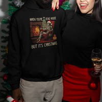 Skeleton Christmas Hoodie When You're Dead Inside But It's Xmas Chillin' - Wonder Print Shop