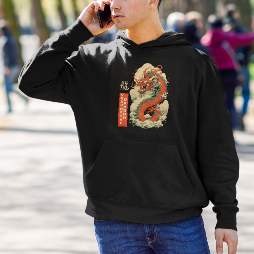 Lunar New Year Chinese Happy 2024 Year of the Dragon Hoodie - Wonder Print Shop