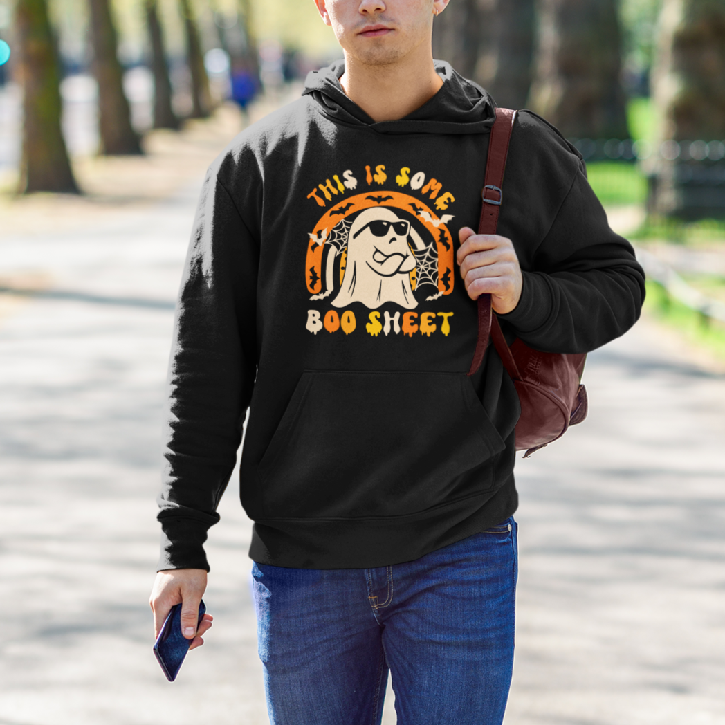 Ghost Halloween Costume Hoodie Funny This is Some Boo Sheet - Wonder Print Shop