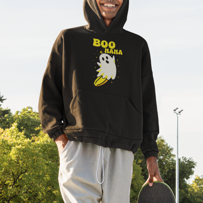 Banana Ghost Hoodie Boonana Funny Banana Ghost Halloween Costume Banana Lover - Wonder Print Shop