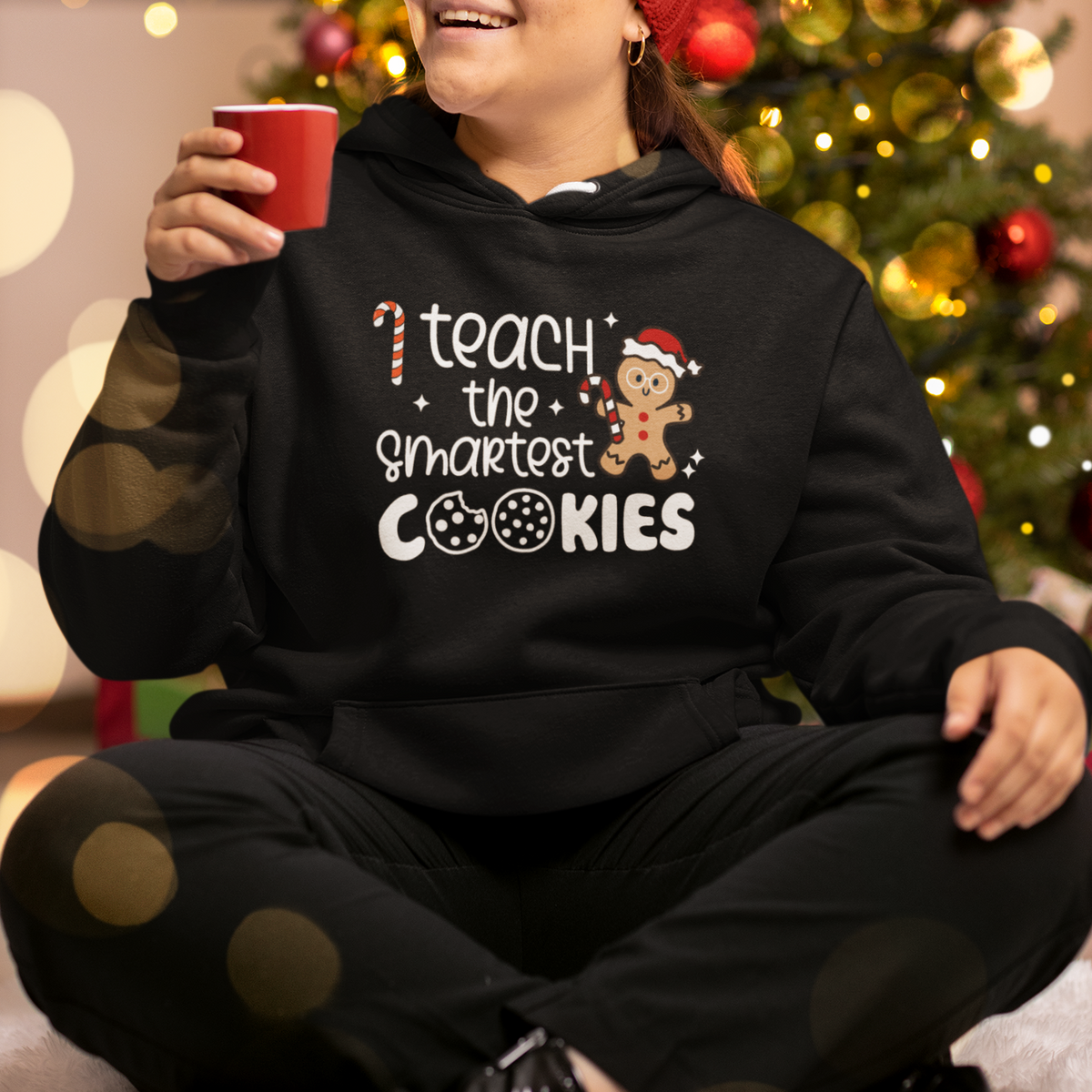 I Teach The Smartest Little Cookies Christmas Best Teacher Hoodie - Wonder Print Shop