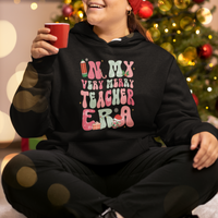 In My Very Merry Teacher Era Xmas Groovy Christmas Hoodie - Wonder Print Shop