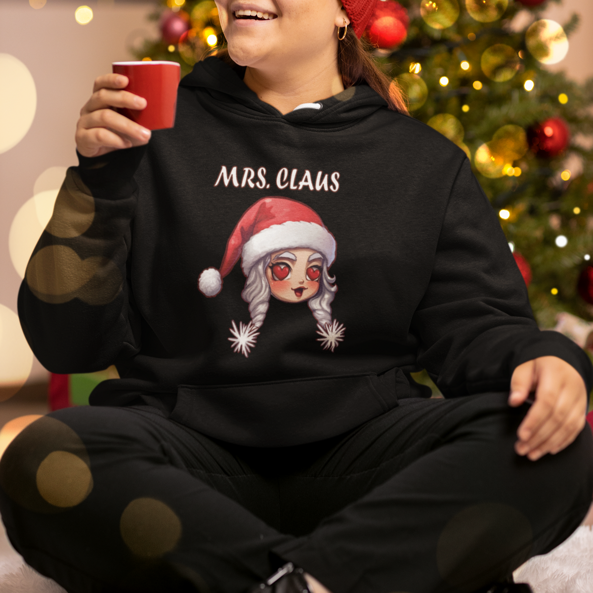 Christmas Couple Matchhing Hoodie Mr and Mrs Claus Couples Match Santa Lover - Wonder Print Shop