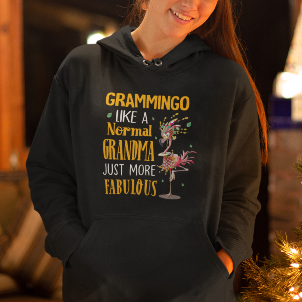 Grammingo Like A Normal Grandma Just More Fabulous Flamingo Hoodie - Wonder Print Shop