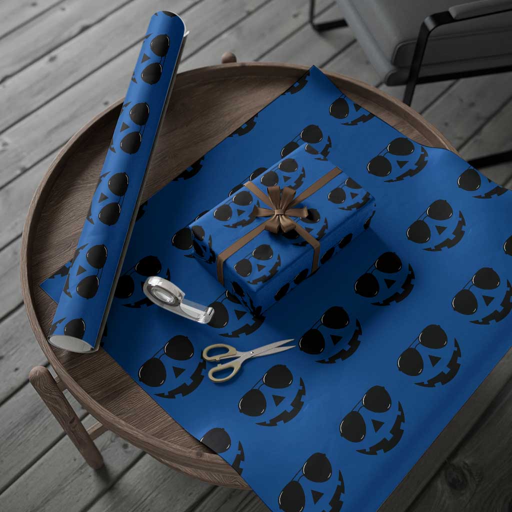 Pumpkin Face Wrapping Paper Roll Vintage Jack o Lantern Jackolantern Spooky Season Halloween - Wonder Print Shop