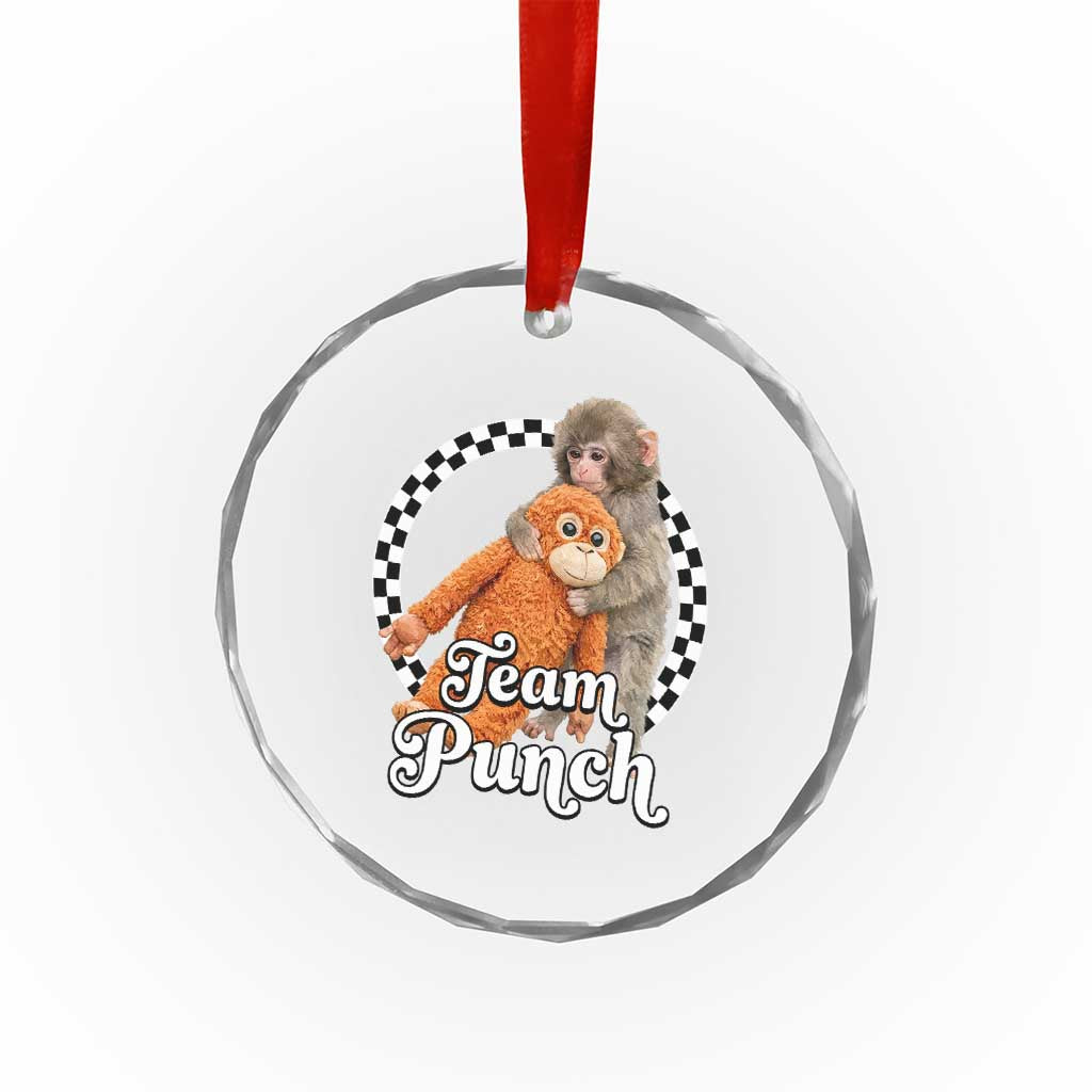 Punch Mokey Crystal Glass Ornament Baby Monkey And Plush Toy Viral Trend