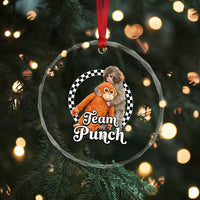 Punch Mokey Crystal Glass Ornament Baby Monkey And Plush Toy Viral Trend