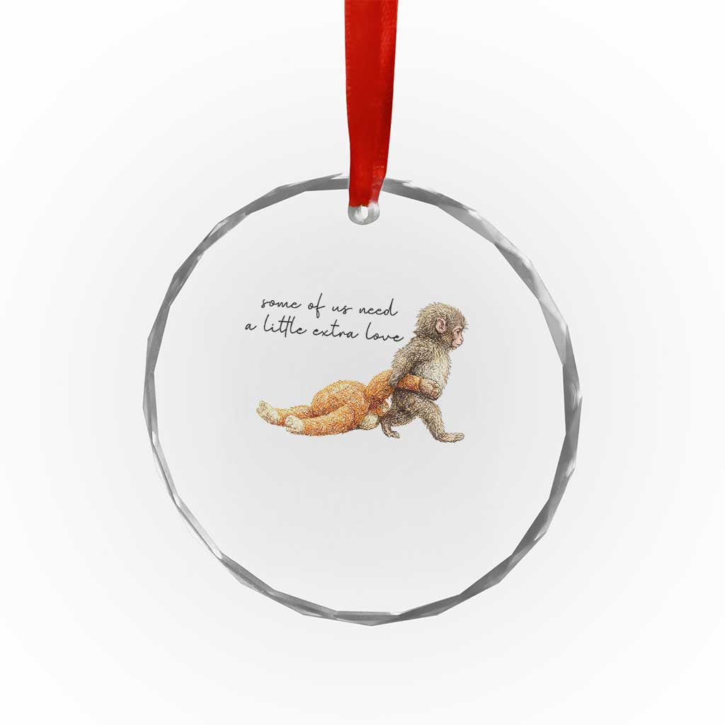 Punch Mokey Crystal Glass Ornament Viral Trend Baby Monkey Meme