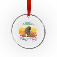 Punch Mokey Crystal Glass Ornament Viral Trend Baby Monkey Stay Kind