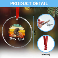 Punch Mokey Crystal Glass Ornament Viral Trend Baby Monkey Stay Kind