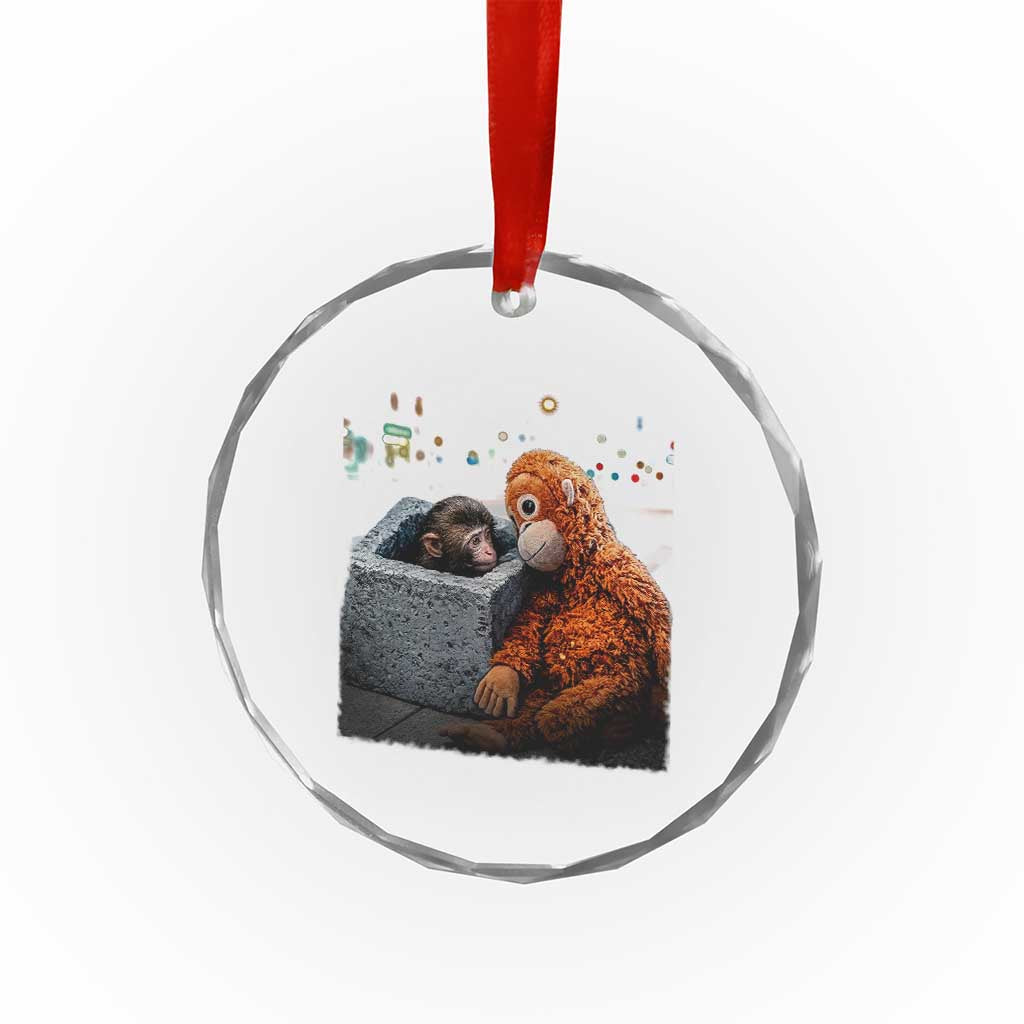 Punch Mokey Crystal Glass Ornament Viral Trend Baby Monkey Streets Meme