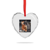 Punch Mokey Heart Crystal Glass Ornament Funny Drinking Diet Coke Sunglasses Street Meme