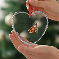 Punch Mokey Heart Crystal Glass Ornament Some Of Us Need a Little Extra Love