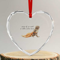 Punch Mokey Heart Crystal Glass Ornament Viral Trend Baby Monkey Meme