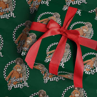 Punch Mokey Wrapping Paper Roll Baby Monkey And Plush Toy Viral Trend