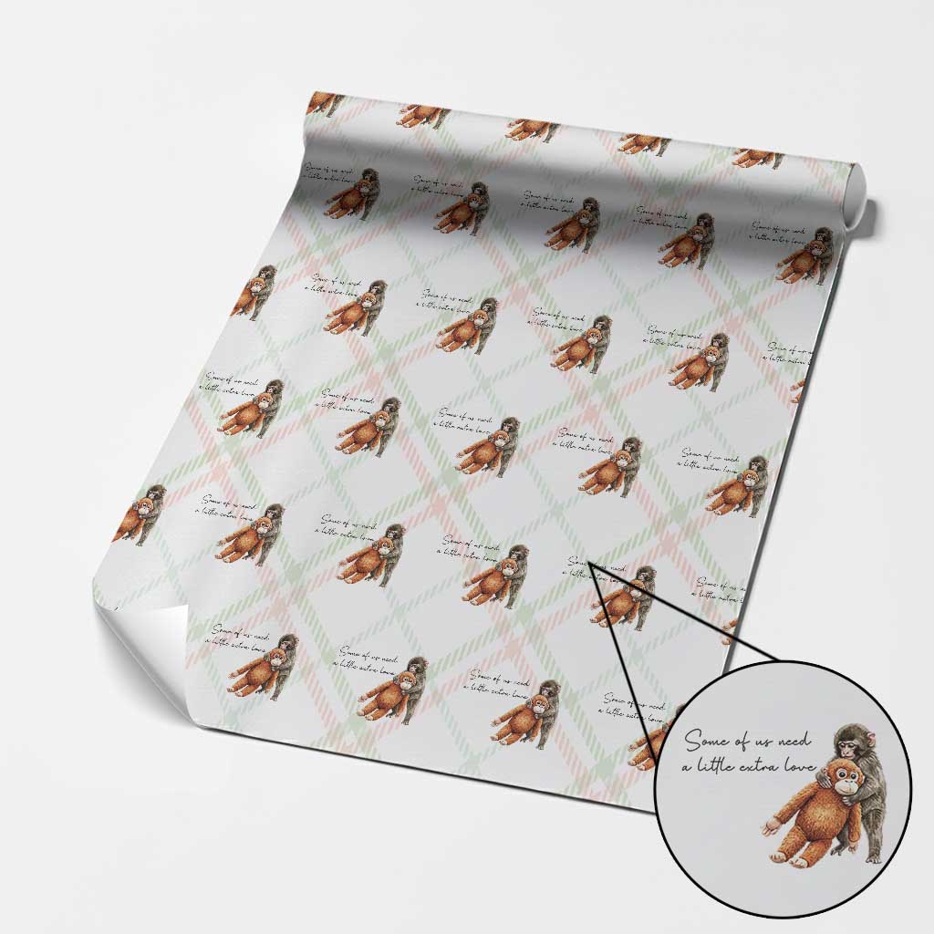 Punch Mokey Wrapping Paper Roll Some Of Us Need a Little Extra Love