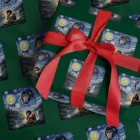 Punch Mokey Wrapping Paper Roll Viral Baby Monkey Starry Night Van Gogh