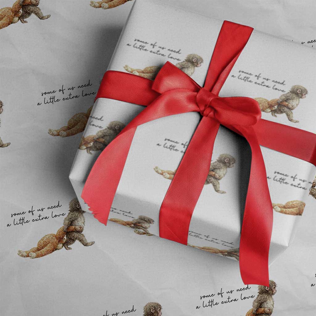 Punch Mokey Wrapping Paper Roll Viral Trend Baby Monkey Meme
