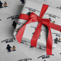 Punch Monkey And Nihilist Penguin Viral Wrapping Paper Roll Ultimately I Have To Be Brave