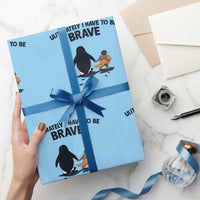 Punch Monkey And Nihilist Penguin Viral Wrapping Paper Roll Ultimately I Have To Be Brave