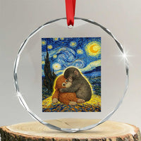 Punch Monkey Starry Night Viral Trend Crystal Glass Ornament