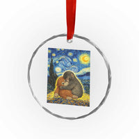 Punch Monkey Starry Night Viral Trend Crystal Glass Ornament
