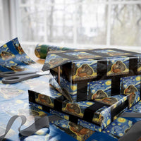 Punch Monkey Starry Night Viral Trend Wrapping Paper Roll
