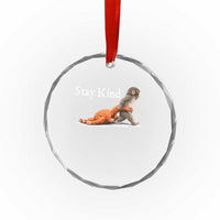 Punch Monkey Viral Trend Crystal Glass Ornament Stay Kind